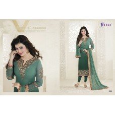 21051 GREEN FIONA AYESHA TAKIA GEORGETTE SALWAR KAMEEZ SUIT